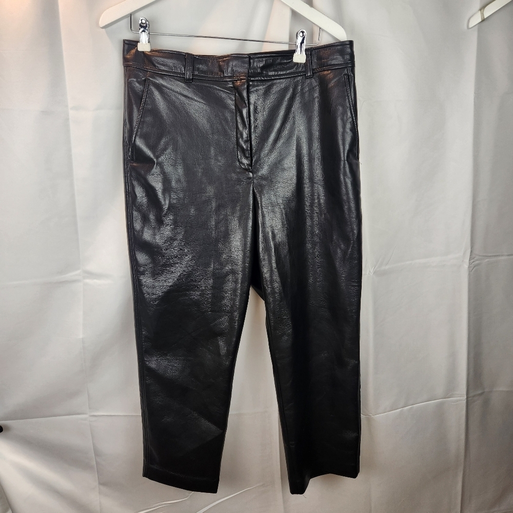 Aritzia Babaton Melina faux leather pants size 12 in EUC - Picture 4 of 15